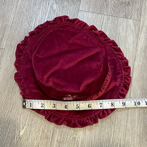 Carters Girls Holiday Velvet Dress 3T Toddlers With Hat Fall Party - Picture 4 of 6